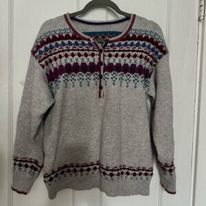 Gray Patterned Women's Sweater